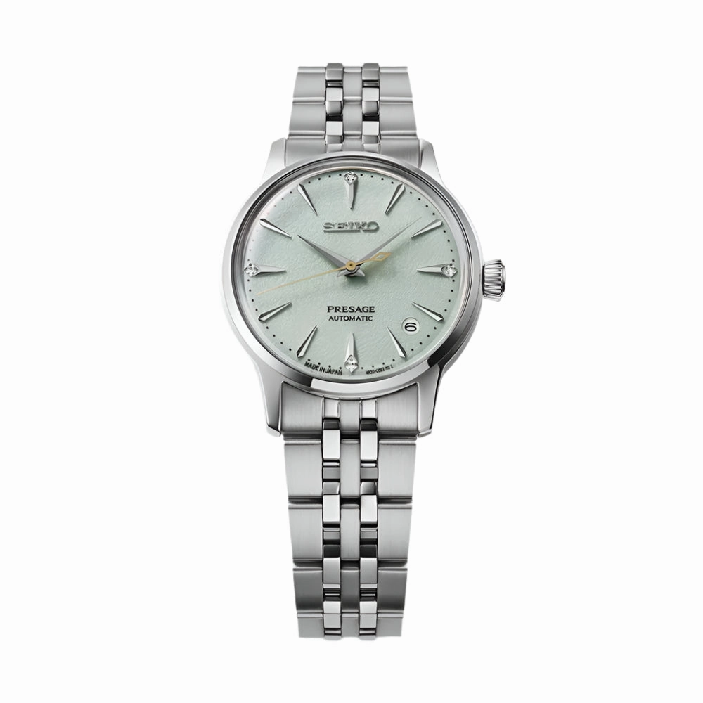 Seiko Presage Frozen Mojito Diamond Cocktail Time Ladies Watch SRPL63J1