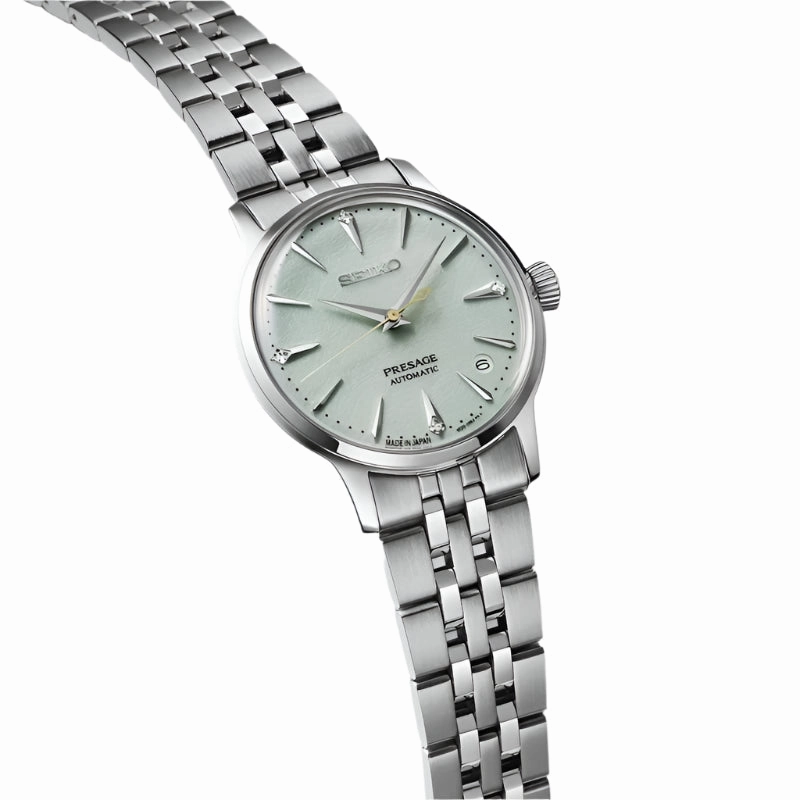 Seiko Presage Frozen Mojito Diamond Cocktail Time Ladies Watch SRPL63J1