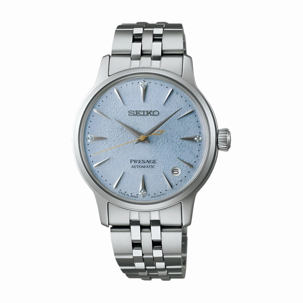 Seiko Presage Frozen Skydiving Diamond Cocktail Time Ladies Watch SRPL61J1