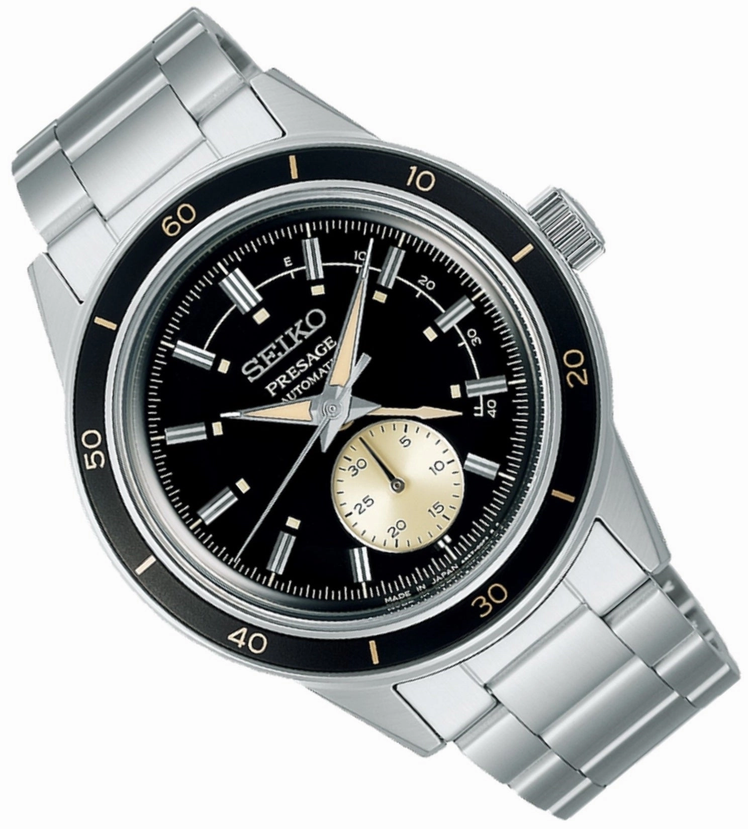 Seiko SSA449J1 Presage Style 60's Automatic Silver Stainless Watch for Men