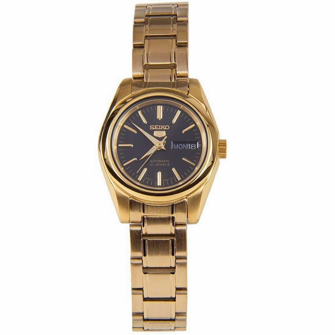 SEIKO SYMK22K1 Automatic Gold Stainless Steel Watch for Women