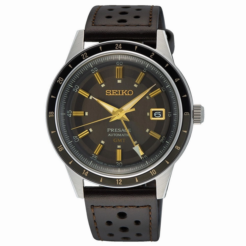 Seiko Watch Presage Fume Style 60's Road Trip GMT Automatic SSK013J1