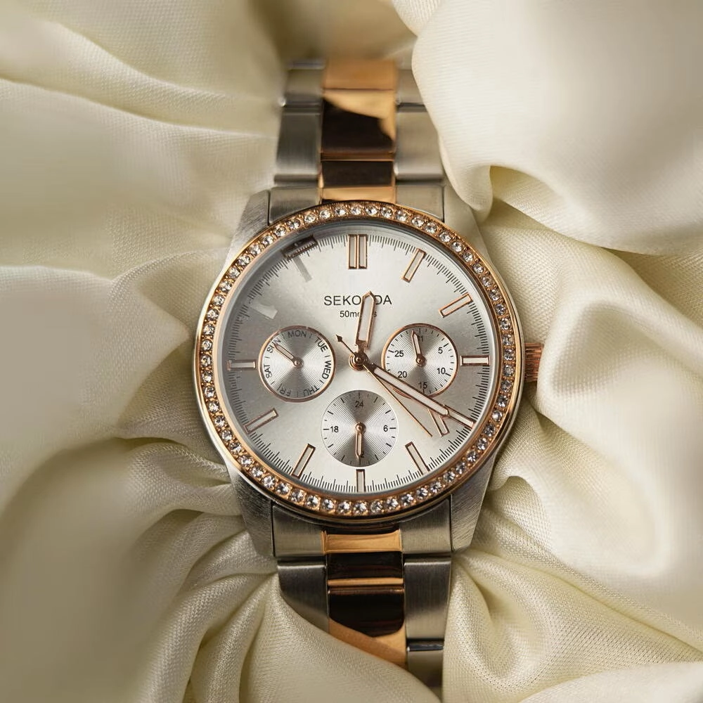 Sekonda Classic 38mm Two Tone Ladies Day Date Watch 2162