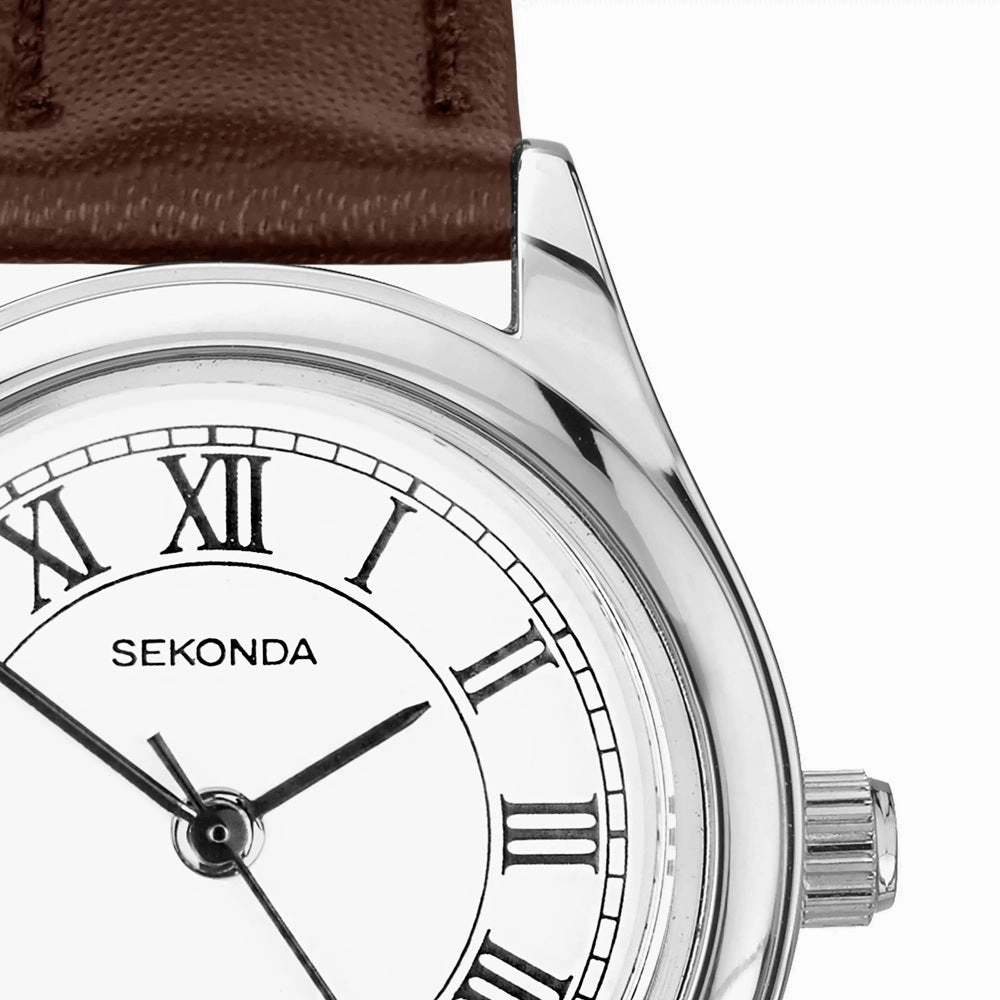 Sekonda Evans Classic Brown Leather Strap Ladies Watch 40685