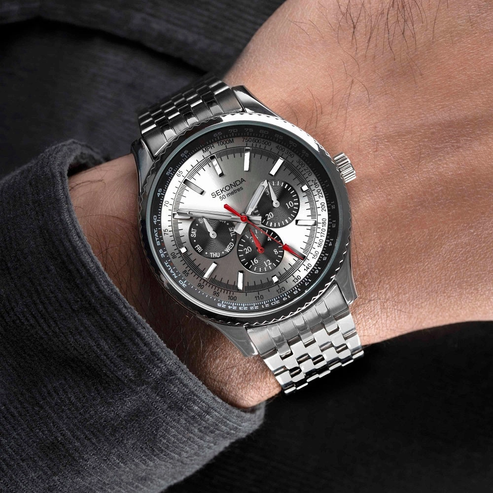 Sekonda Maverick Pilot Aviator Mens Bracelet Watch 30039