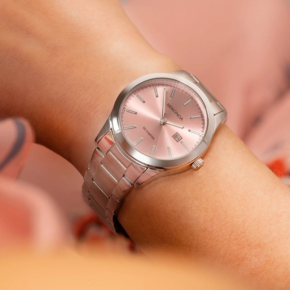 Sekonda Taylor Classic Pink Dial Ladies Watch 40398