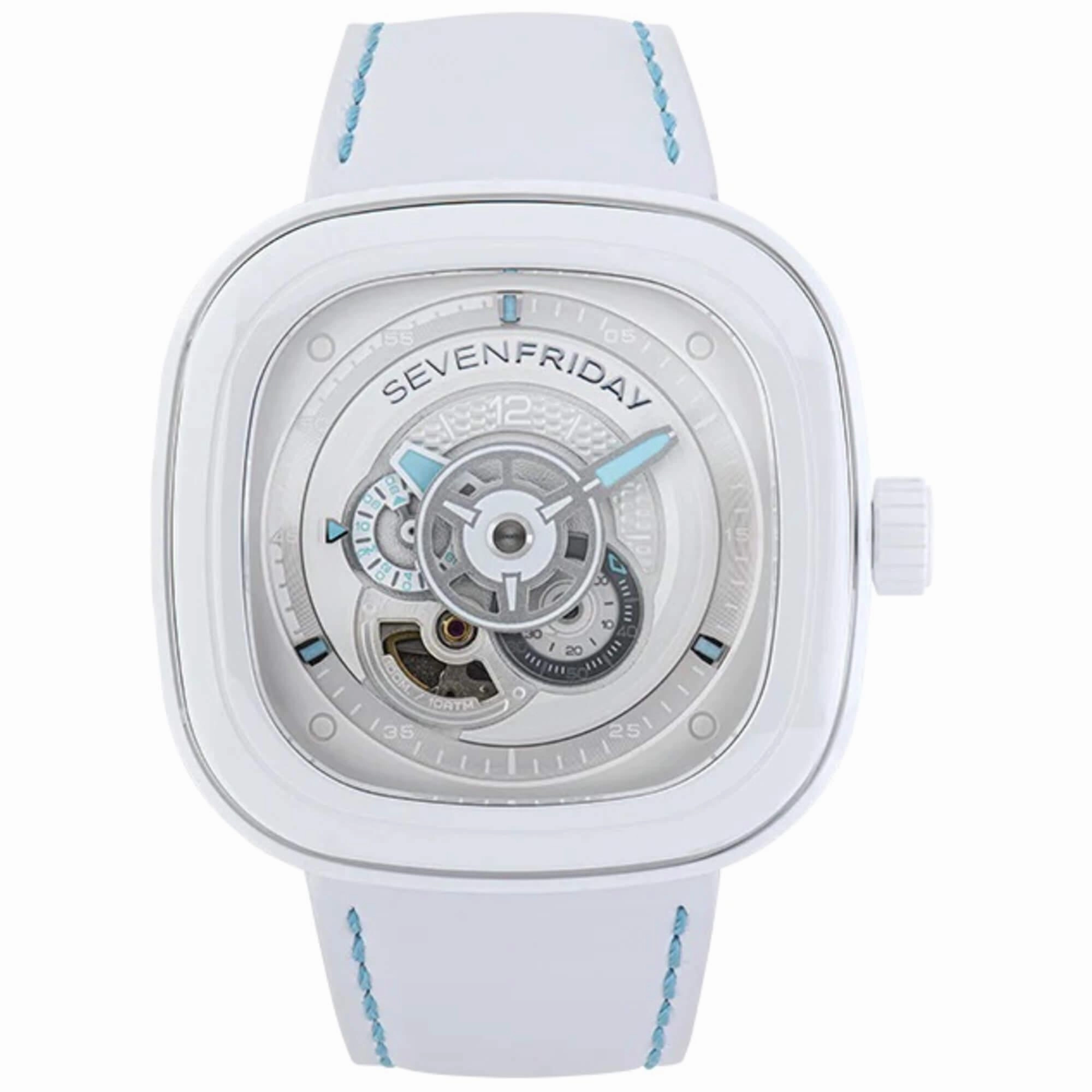 SevenFriday Men's Watch - P-Series Curacao White Day-Night Dial Automatic | P1C-05