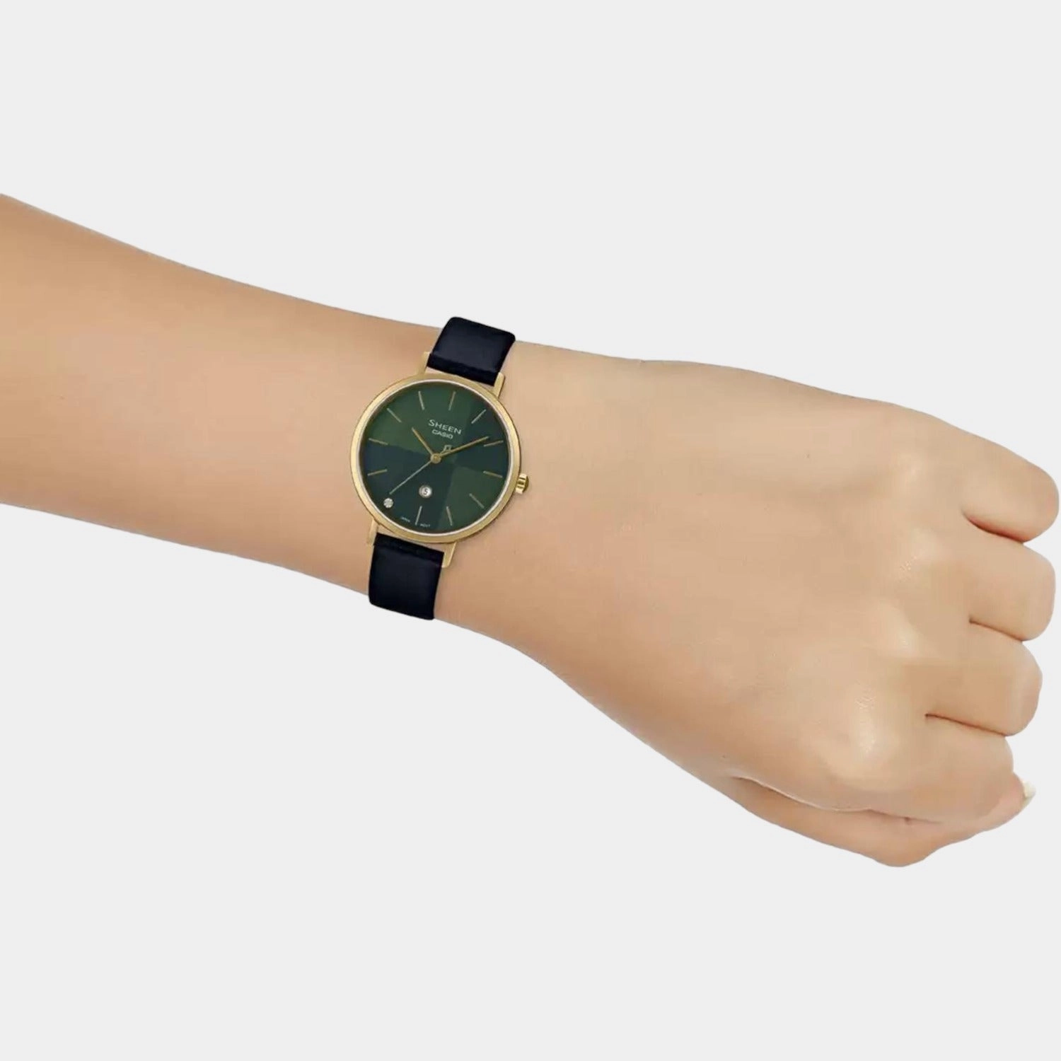 Sheen Women's Analog Leather Watch SH257 - SHE-4547GL-3AUDF