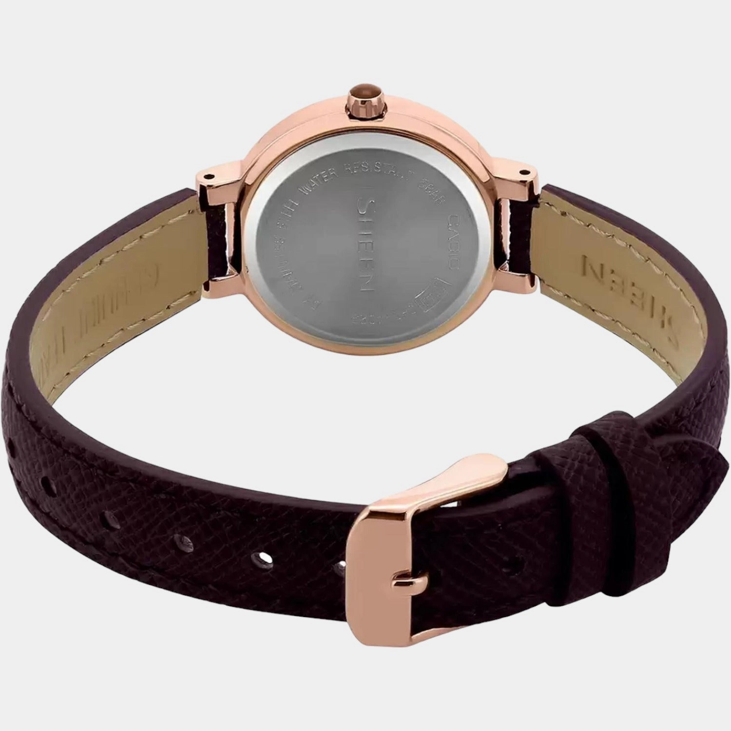 Sheen Women's Analog Leather Watch SX214 - SHE-4029PGL-5AUDF