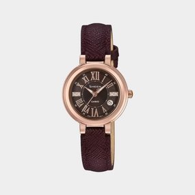 Sheen Women's Analog Leather Watch SX214 - SHE-4029PGL-5AUDF