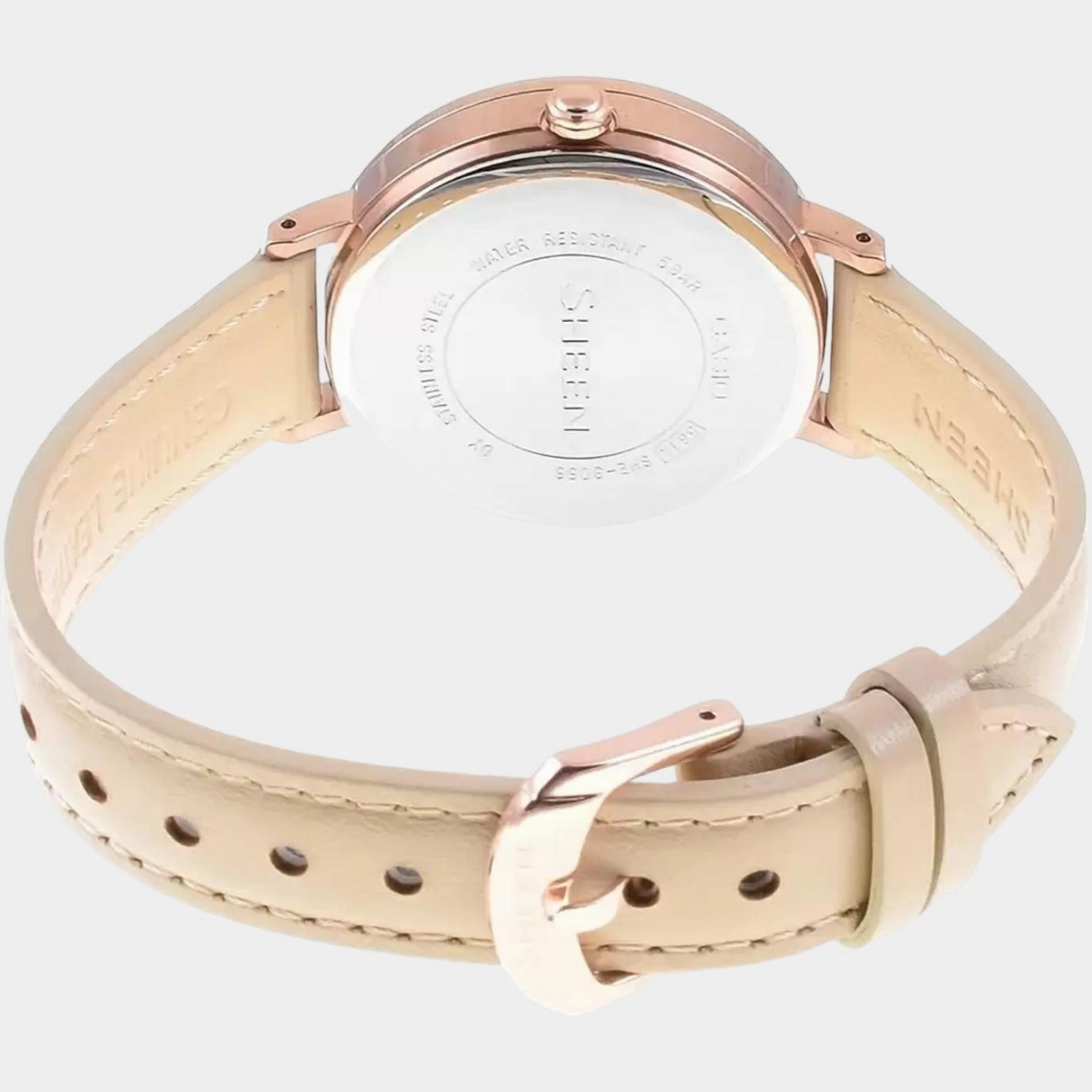 Sheen Women's Analog Leather Watch SX241 - SHE-3066PGL-7BUDF