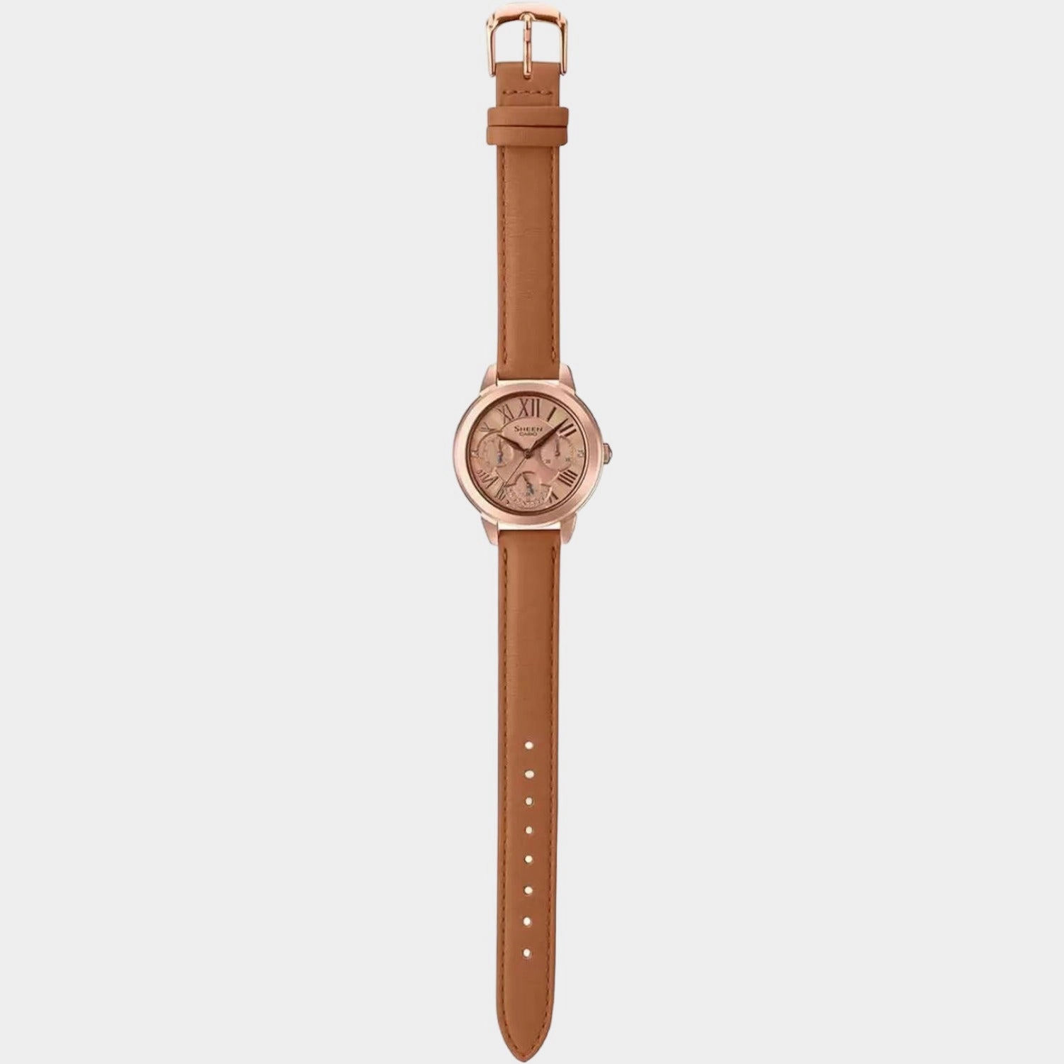 Sheen Women's Chronograph Leather Watch SH216 - SHE-3059PGL-5AUDR