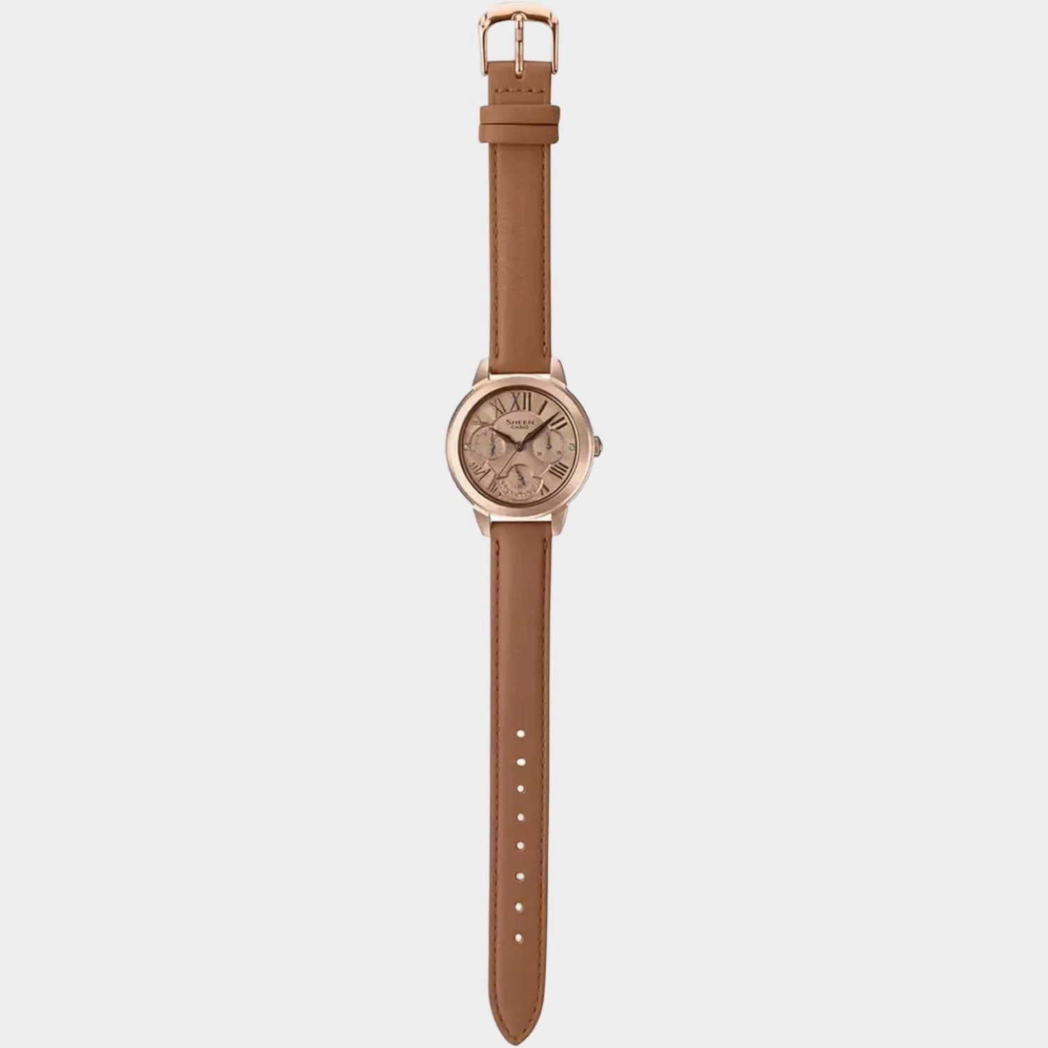 Sheen Women's Chronograph Leather Watch SH216 - SHE-3059PGL-5AUDR