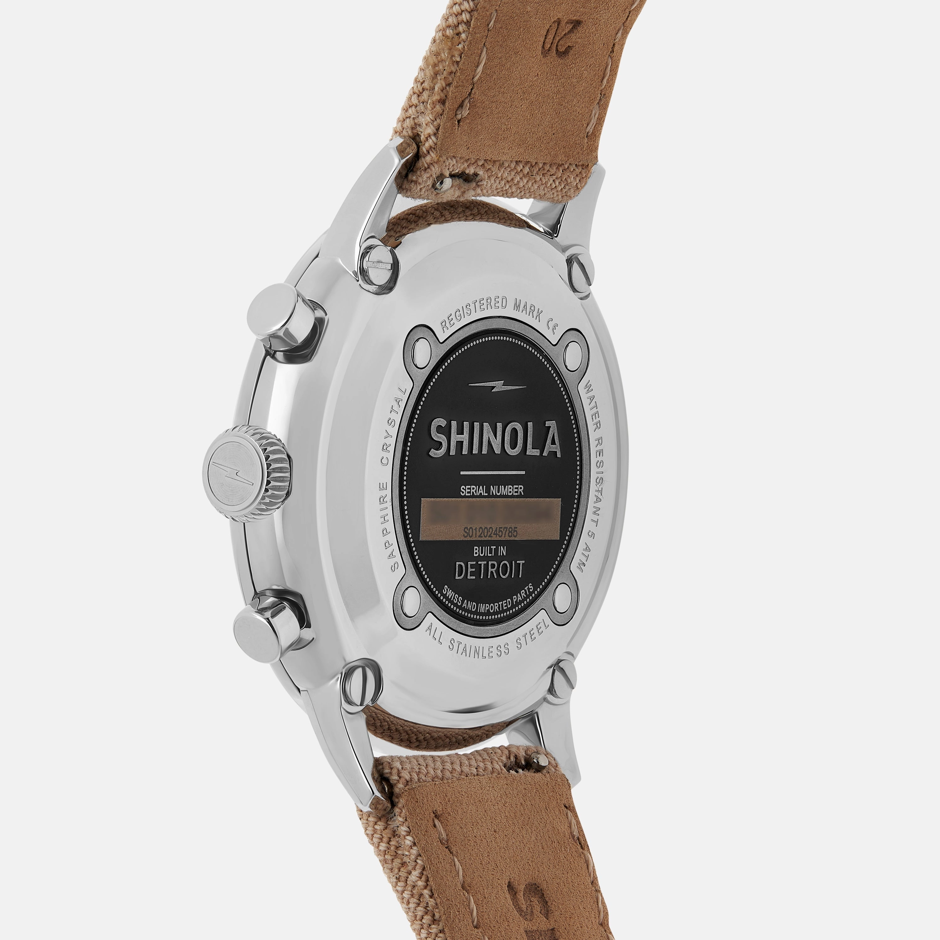 SHINOLA Detroit Men's The Traveler S0120245785 2 Eye Chronograph Watch