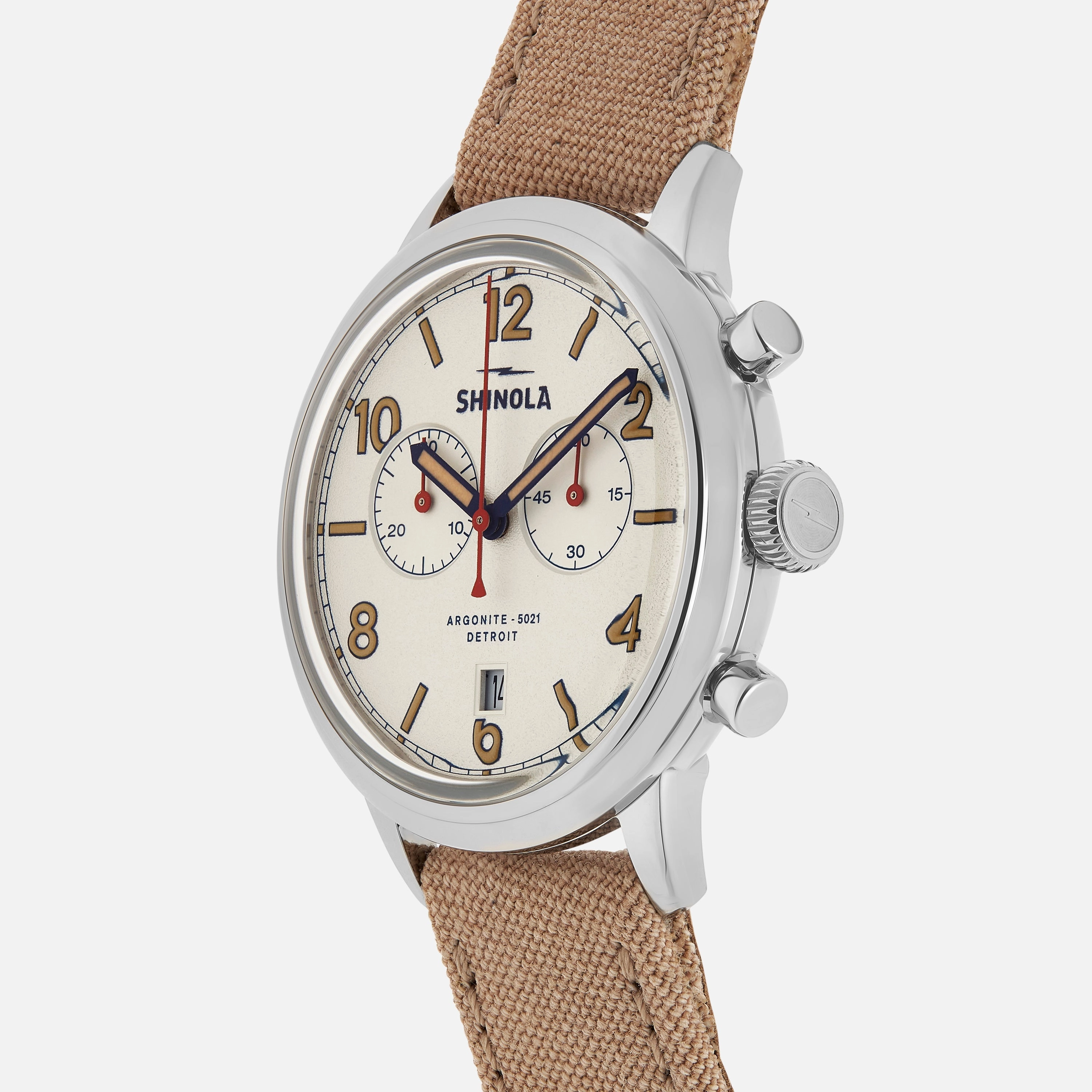 SHINOLA Detroit Men's The Traveler S0120245785 2 Eye Chronograph Watch