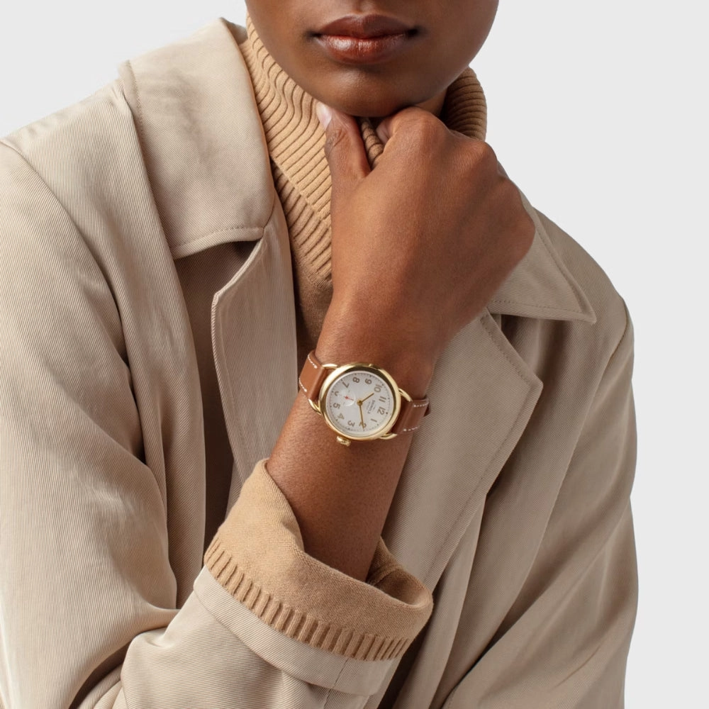 Shinola Ladies Runabout 36mm Gold Tone