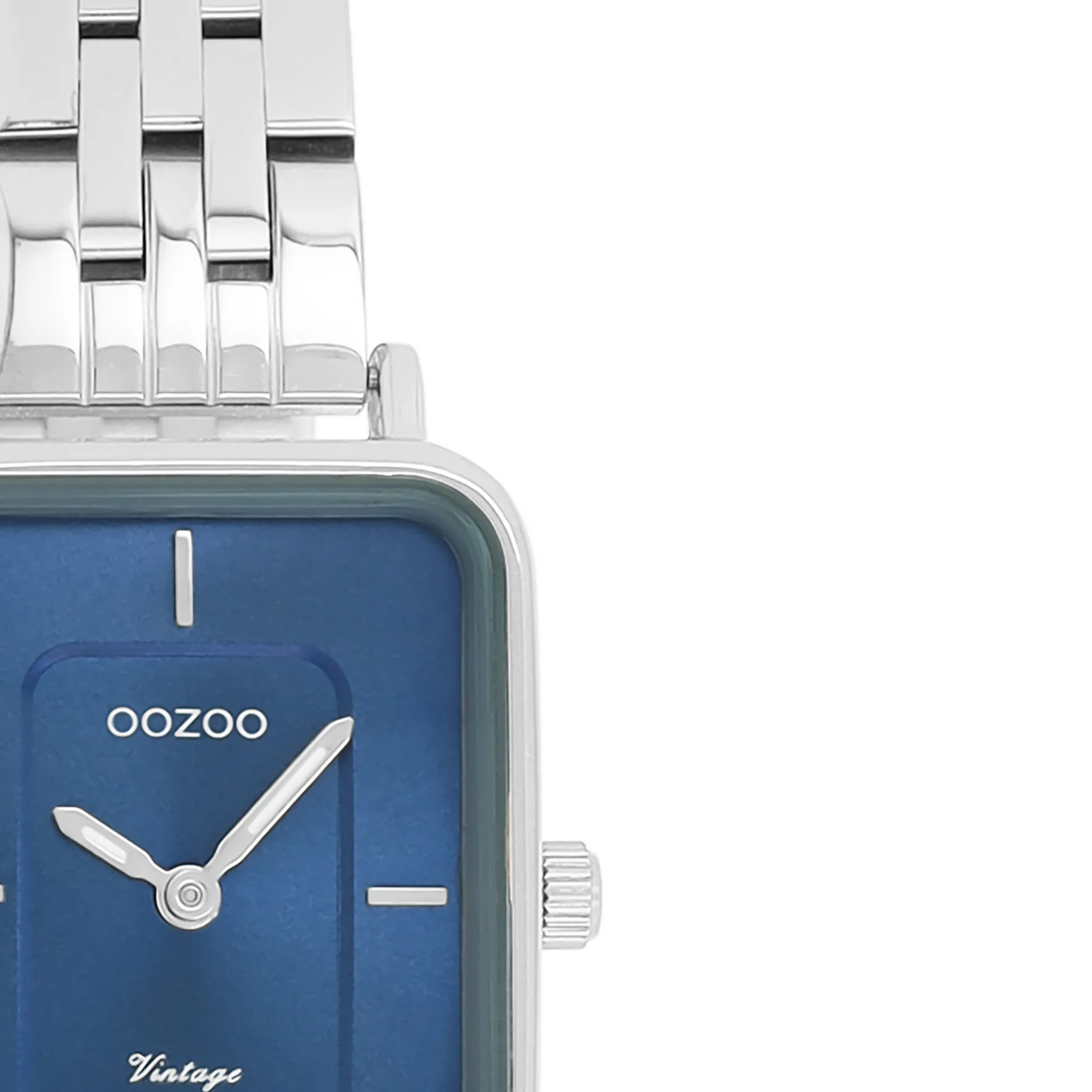 Silver coloured OOZOO watch with stainless steel bracelet - C20417