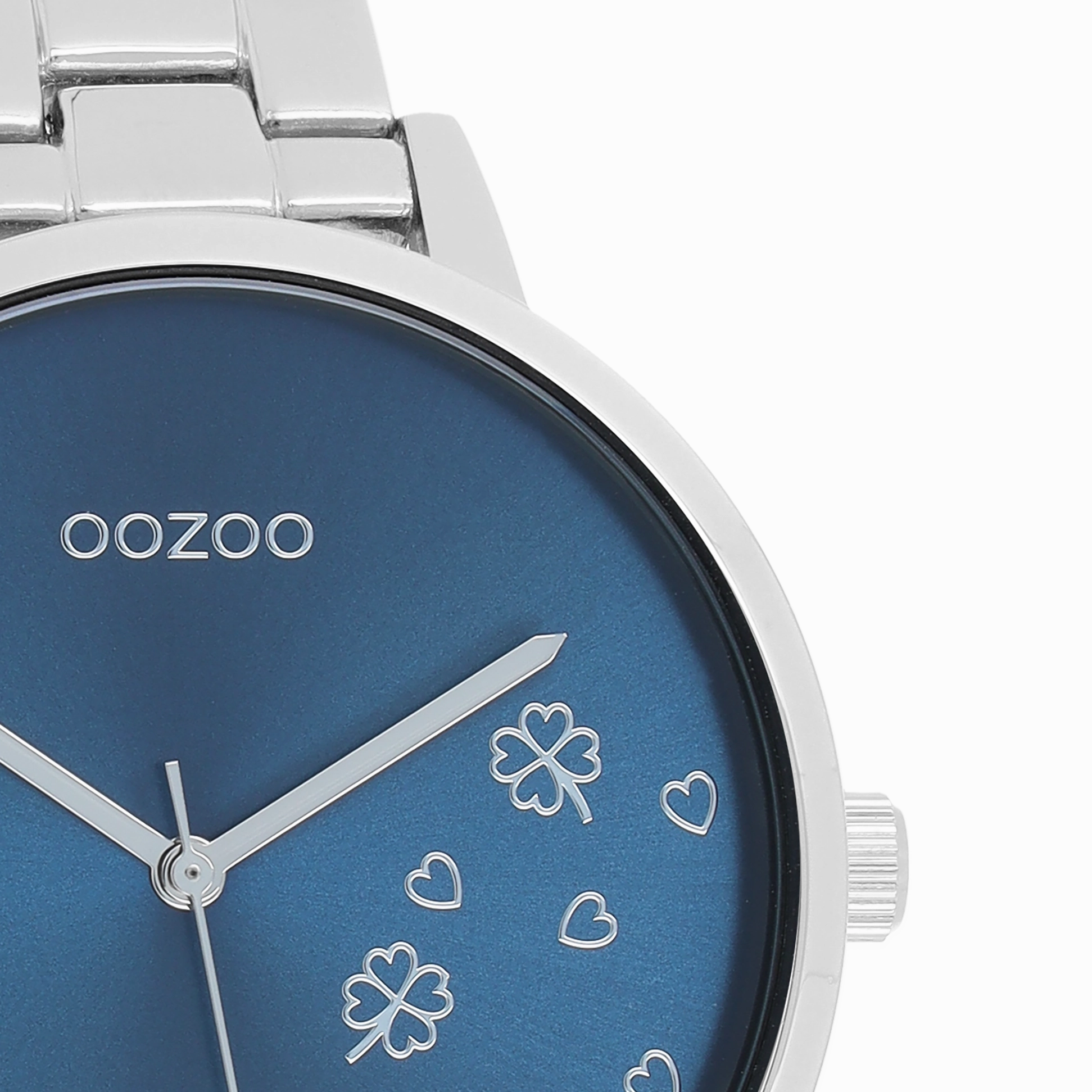 Silver coloured OOZOO watch with stainless steel bracelet - C11121