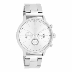 Silver coloured OOZOO watch with stainless steel bracelet - C11405