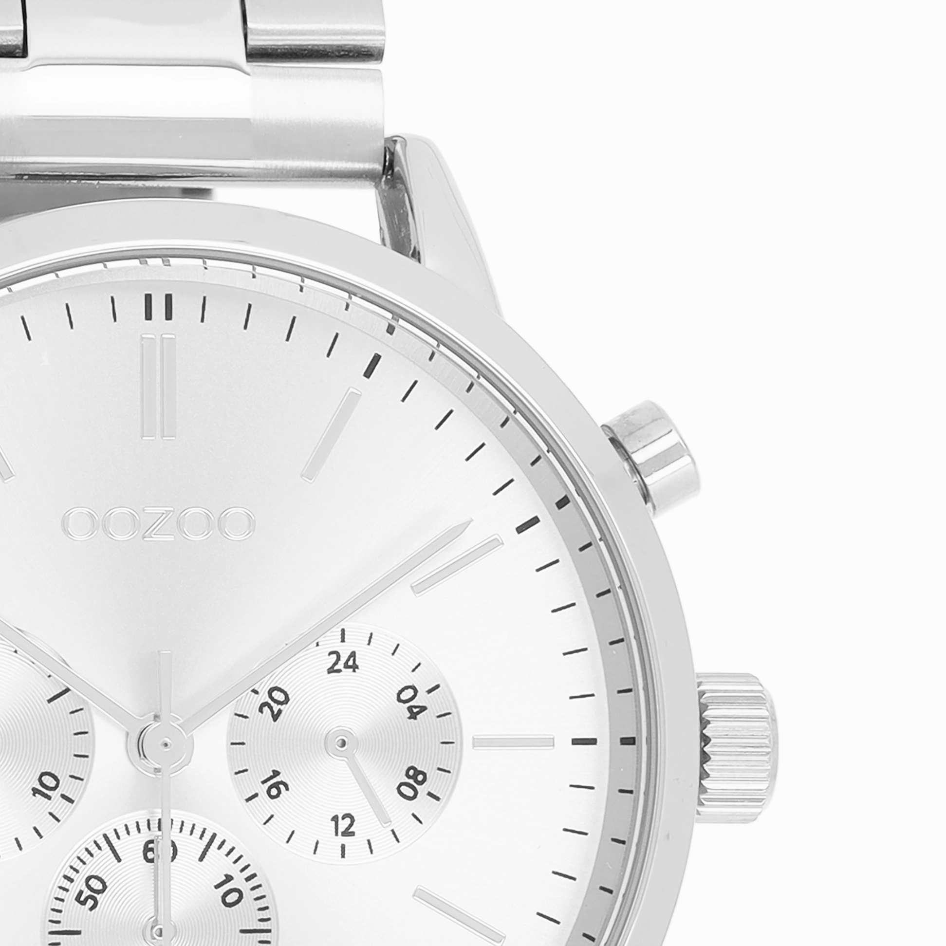 Silver coloured OOZOO watch with stainless steel bracelet - C11405