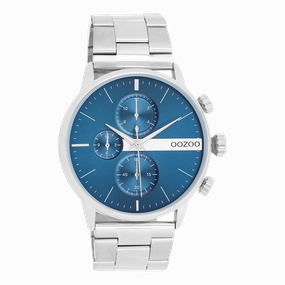 Silver coloured OOZOO watch with stainless steel bracelet - C11410