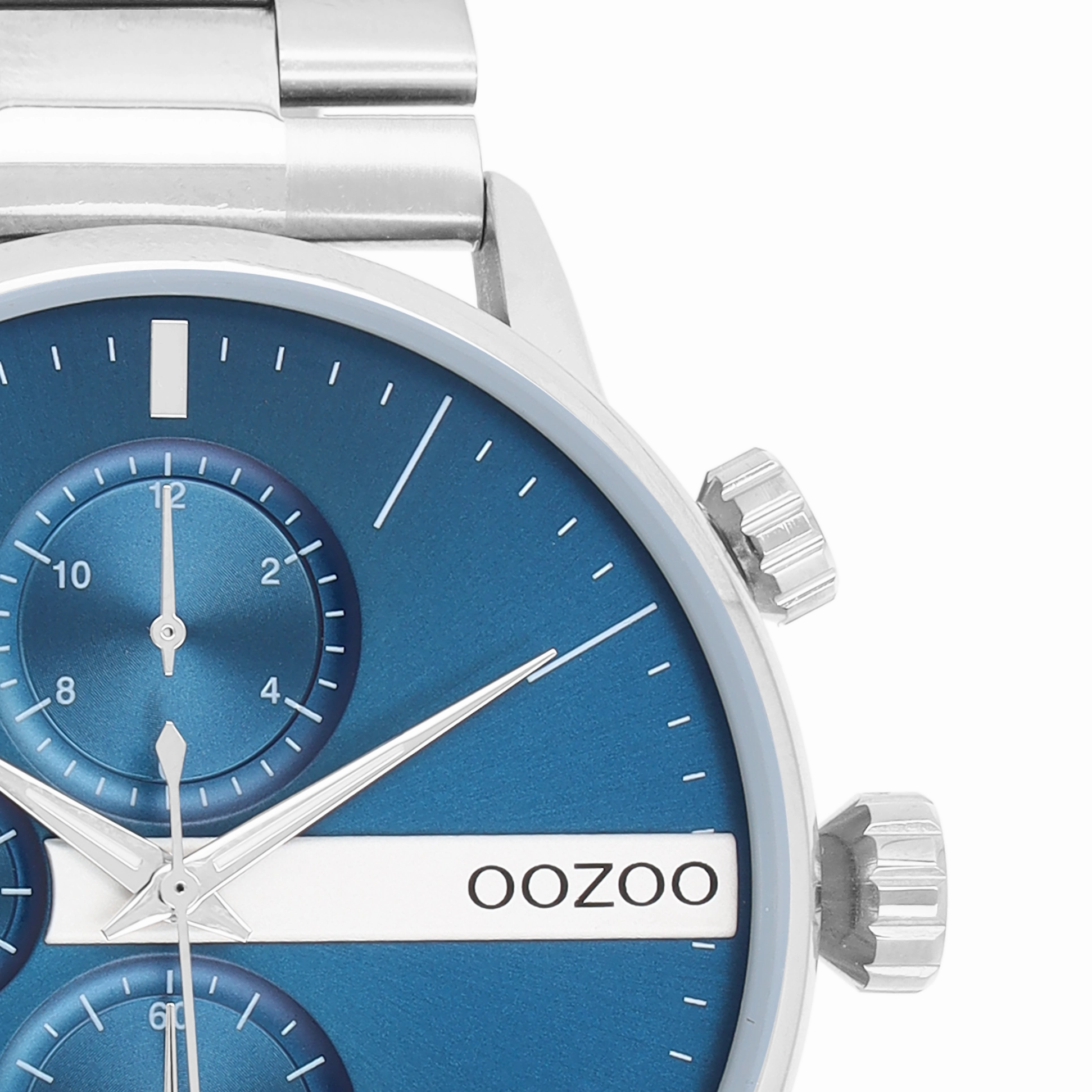 Silver coloured OOZOO watch with stainless steel bracelet - C11410