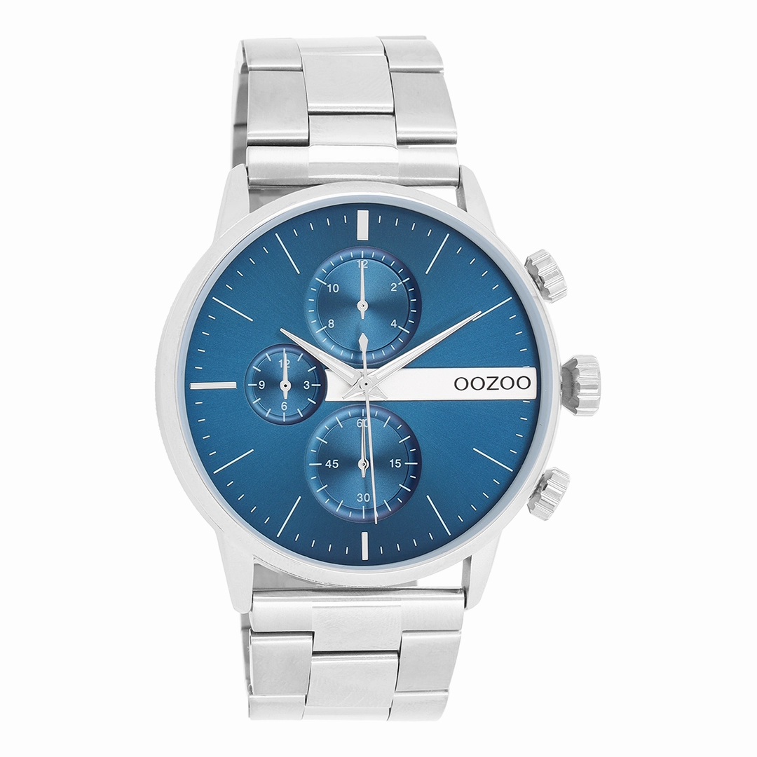 Silver coloured OOZOO watch with stainless steel bracelet - C11410