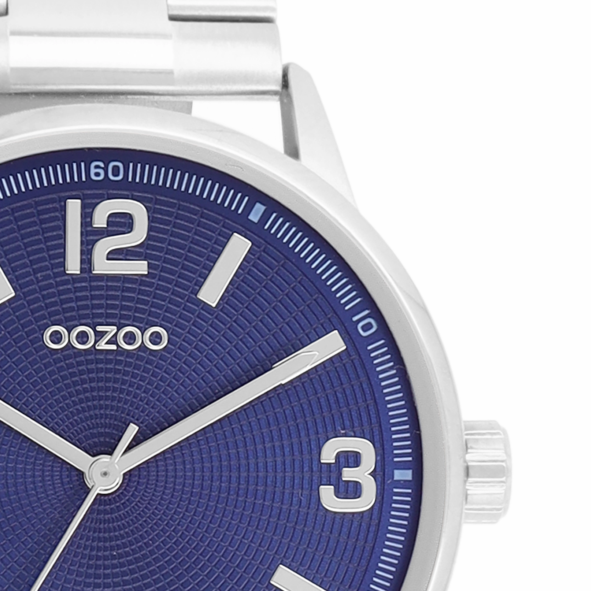 Silver coloured OOZOO watch with stainless steel bracelet - C11503