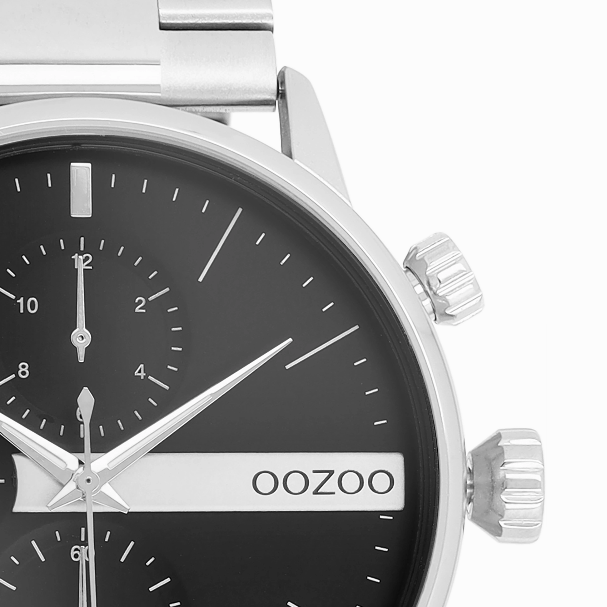 Silver coloured OOZOO watch with stainless steel bracelet - C11511