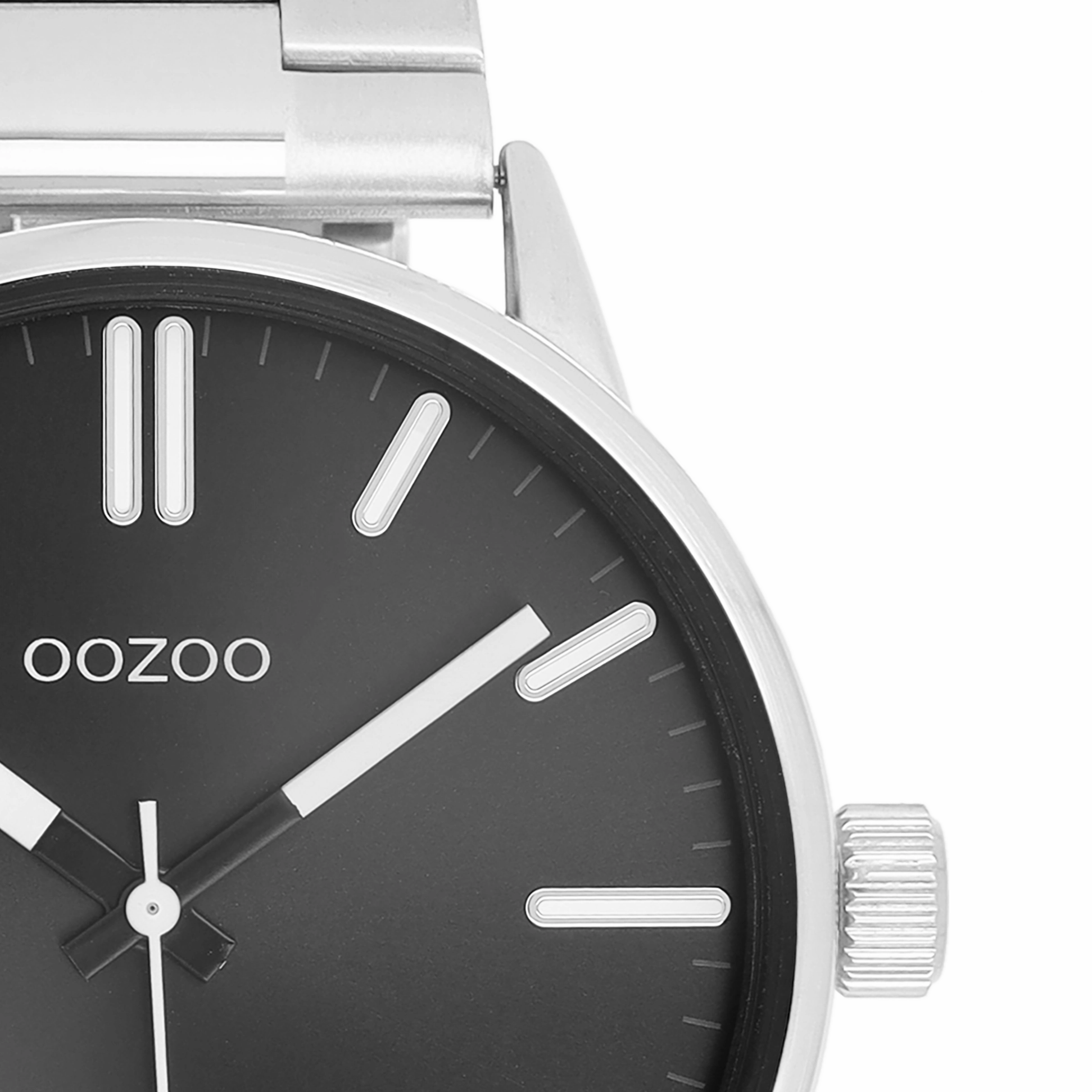 Silver coloured OOZOO watch with stainless steel bracelet - C11514