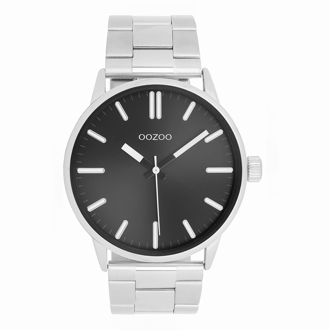 Silver coloured OOZOO watch with stainless steel bracelet - C11514