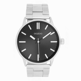 Silver coloured OOZOO watch with stainless steel bracelet - C11514