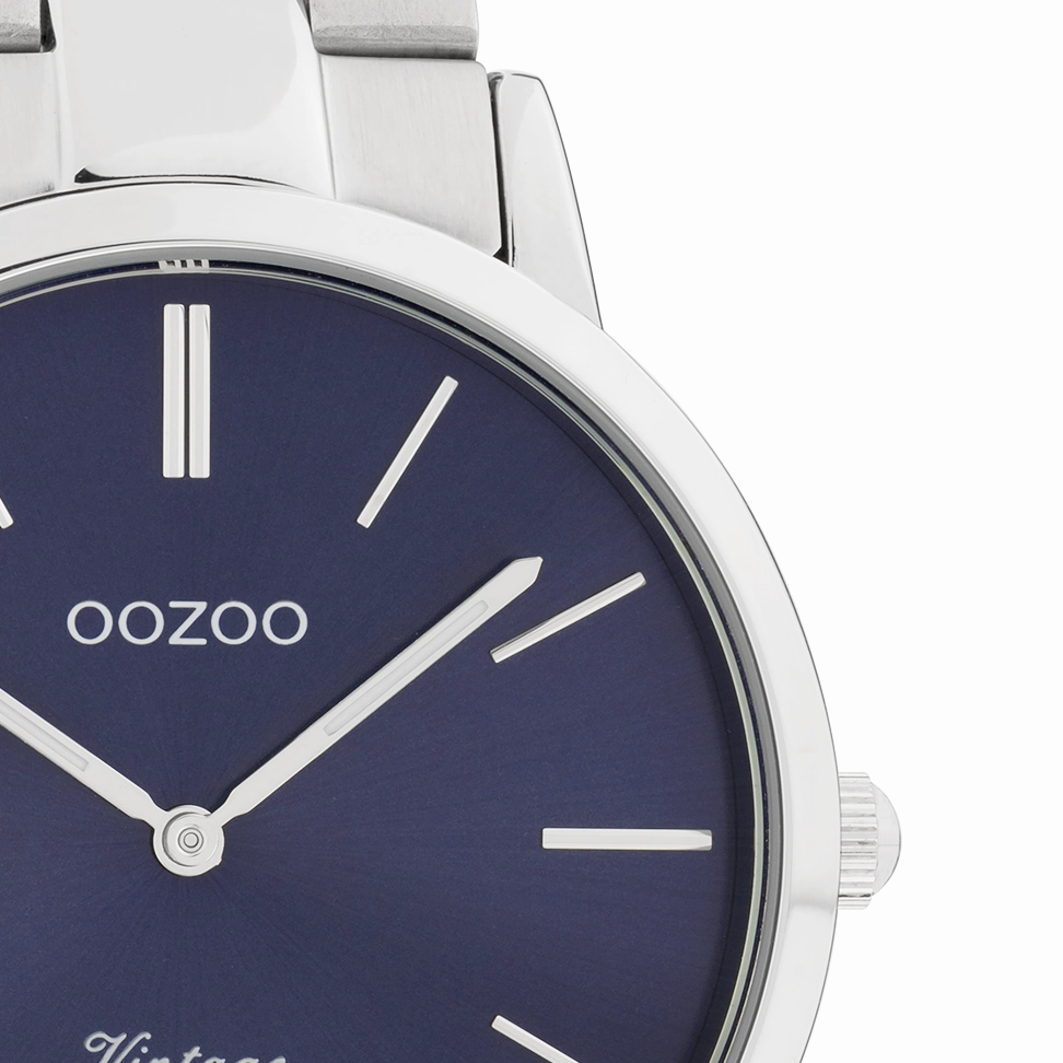 Silver coloured OOZOO watch with stainless steel bracelet - C20020