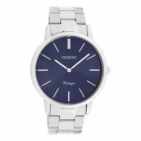 Silver coloured OOZOO watch with stainless steel bracelet - C20020