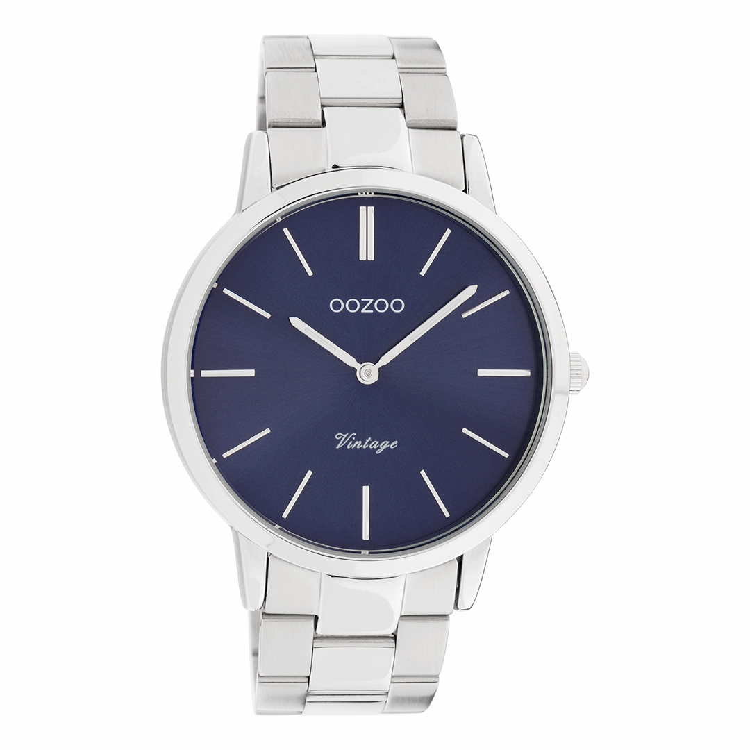 Silver coloured OOZOO watch with stainless steel bracelet - C20020