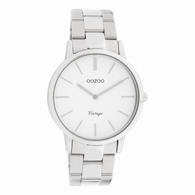 Silver coloured OOZOO watch with stainless steel bracelet - C20026
