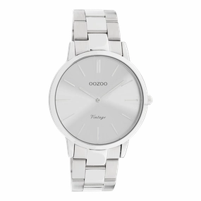 Silver coloured OOZOO watch with stainless steel bracelet - C20027