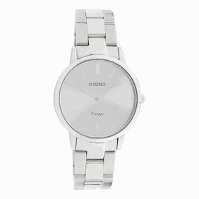 Silver coloured OOZOO watch with stainless steel bracelet - C20039