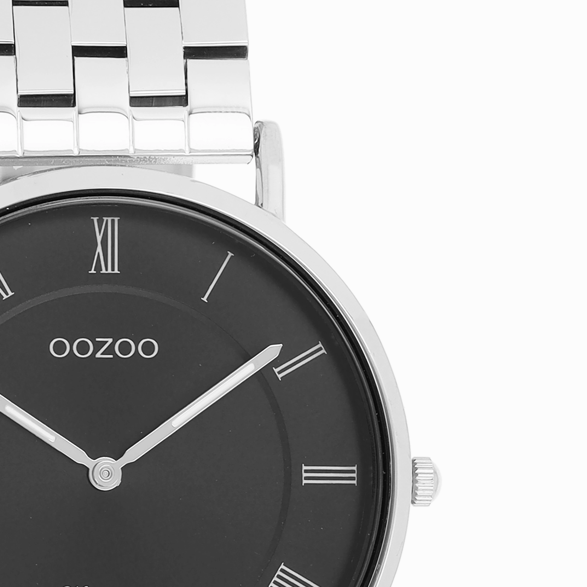 Silver coloured OOZOO watch with stainless steel bracelet - C20366