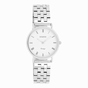 Silver coloured OOZOO watch with stainless steel bracelet - C20372