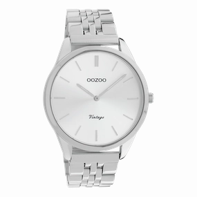 Silver coloured OOZOO watch with stainless steel bracelet - C9981