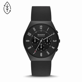 Skagen Grenen Chronograph Midnight Stainless Steel Mesh Watch SKW6822