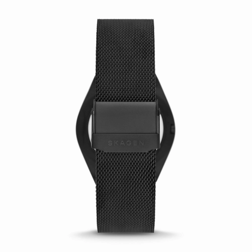 Skagen Grenen Three-Hand Date Midnight Stainless Steel Mesh Watch SKW6817
