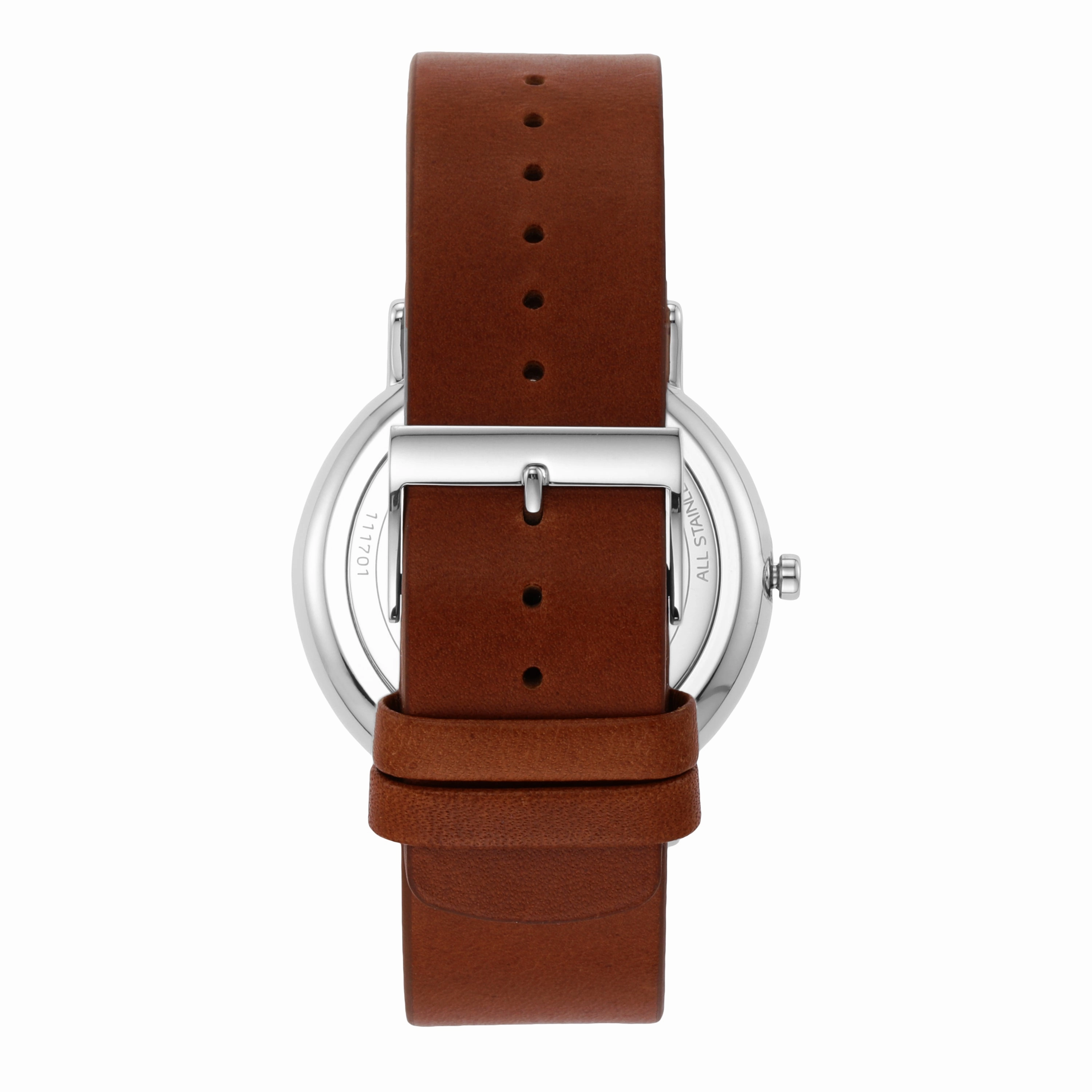 Skagen Signatur Men's Blue Dial Watch with Brown Leather Strap SKW6355