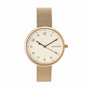 SKAGEN SKW2625 Signatur Gold Tone Steel Women's Mesh Watch