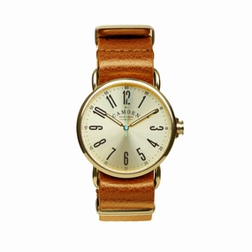 SMALL No.88 Gold and Tan Leather