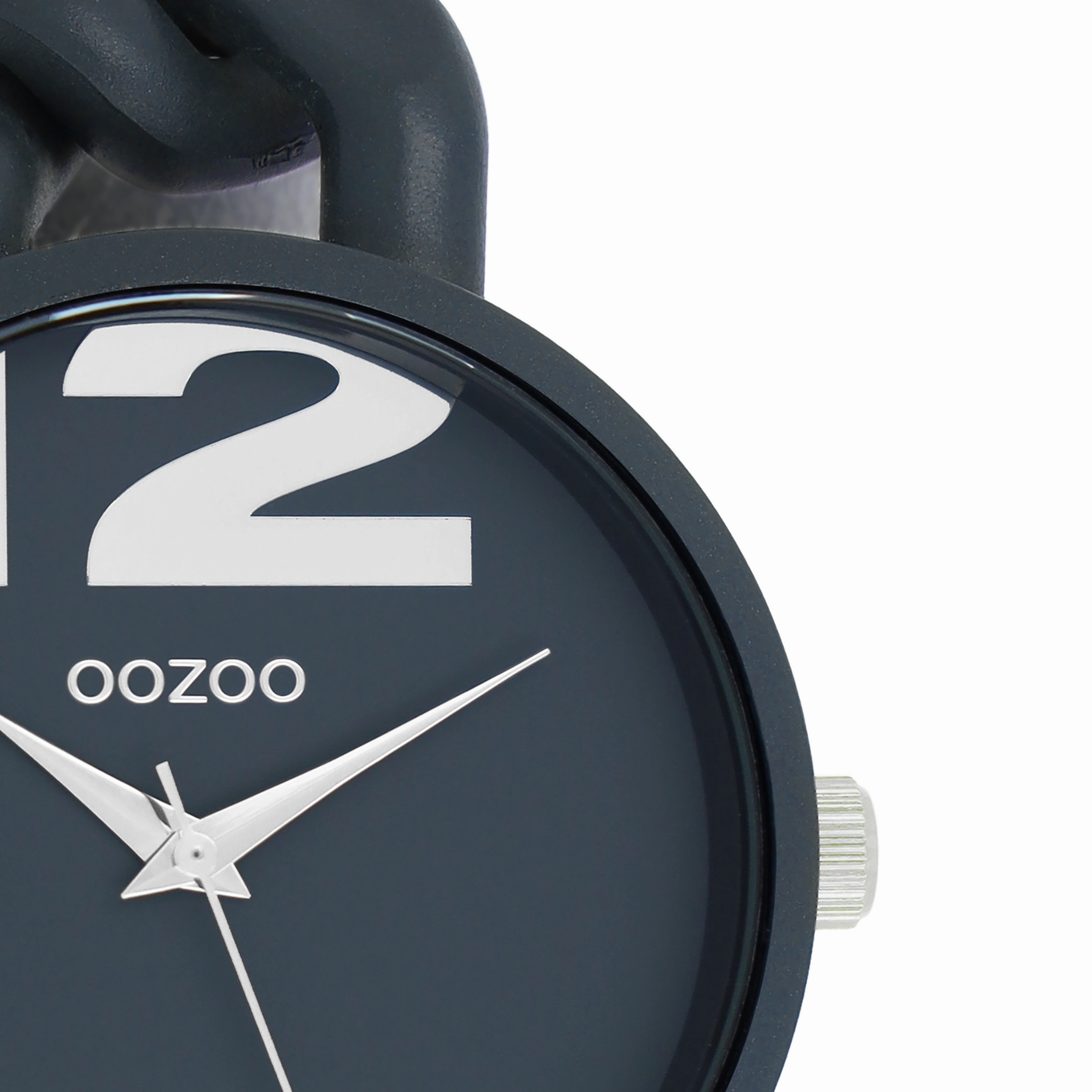 Smoke grey OOZOO watch with chunky chain bracelet - C11268