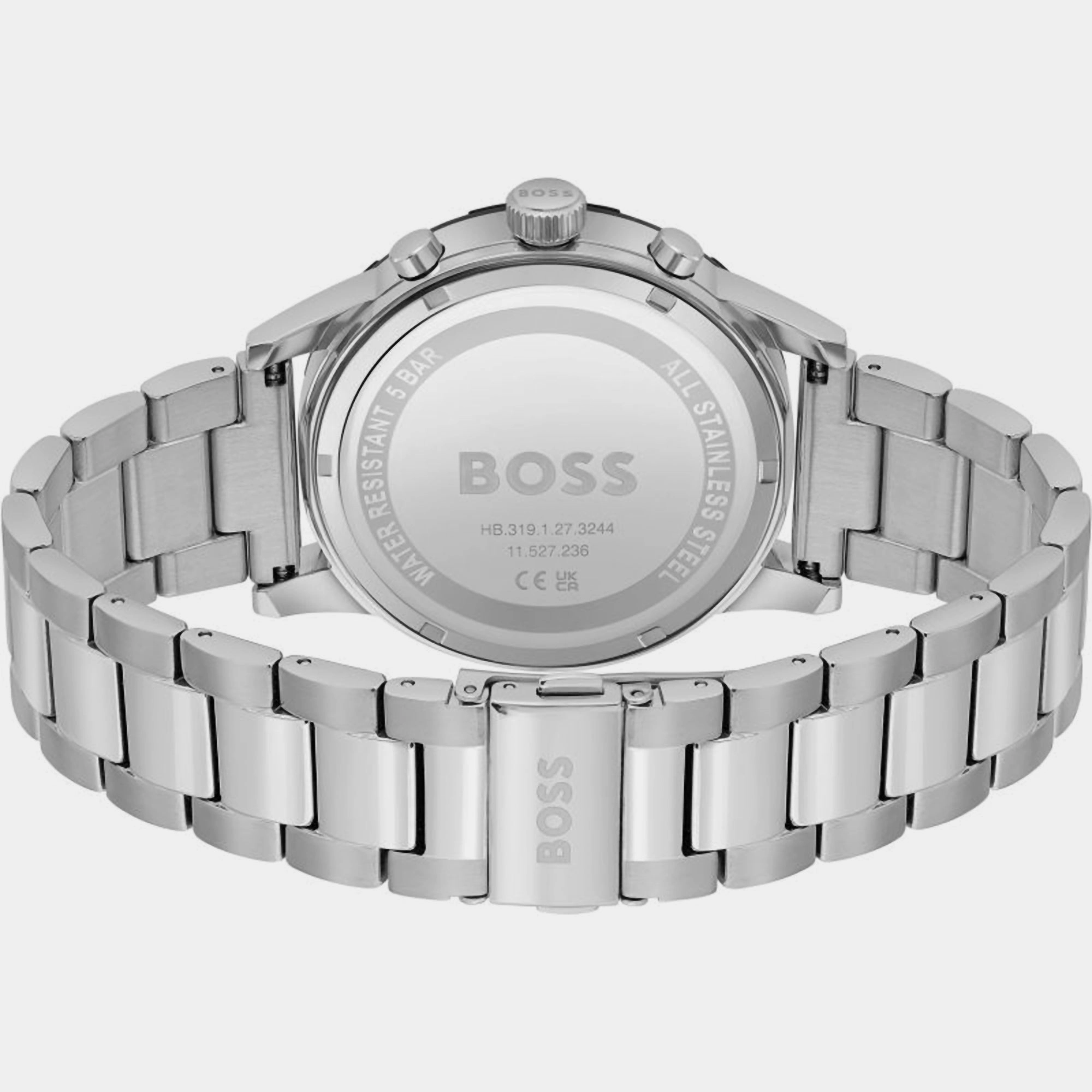 Solgrade Men Black Chronograph Stainless Steel Watch 1514032