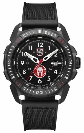 Special Edition Luminox ICE-SAR Arctic x Spartan Race CARBONOX Black Dial Black Rubber Strap Date Divers Quartz Mens Watch XL.1001.SPARTAN