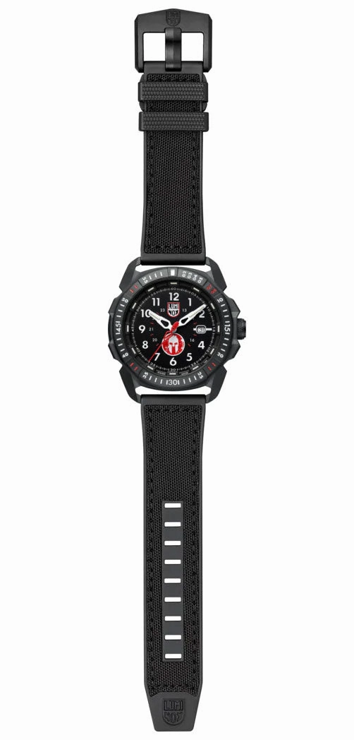 Special Edition Luminox ICE-SAR Arctic x Spartan Race CARBONOX Black Dial Black Rubber Strap Date Divers Quartz Mens Watch XL.1001.SPARTAN
